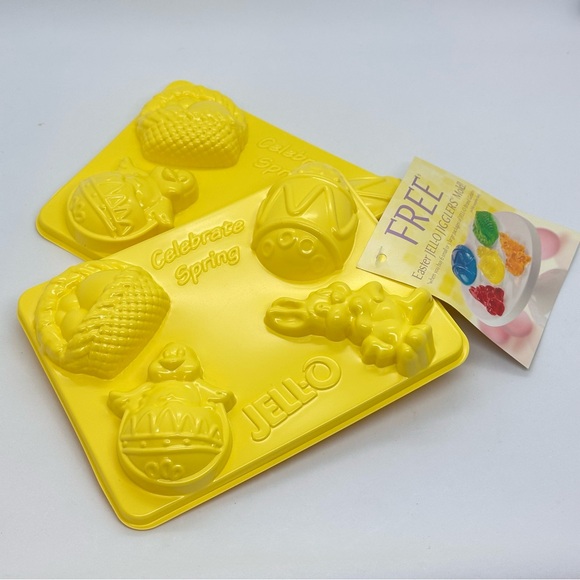 Jell-O Other - Set of 2 JELL-O Easter Jiggler Molds Yellow Celebrate Spring NOS 2008 Makes 8